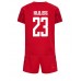 Billige Danmark Pierre-Emile Hojbjerg #23 Børnetøj Hjemmebanetrøje til baby VM 2022 Kortærmet (+ korte bukser)